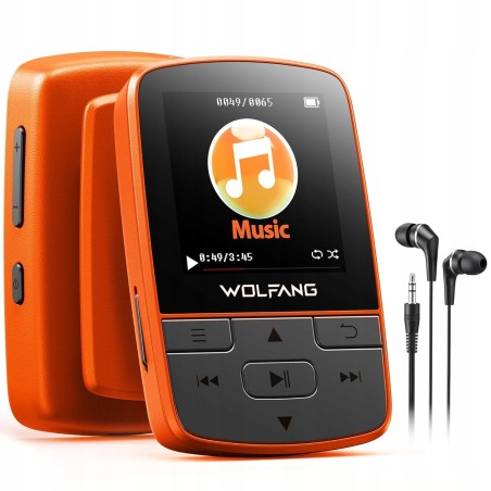 Outlet WOLFANG Odtwarzacz MP3 64 GB Bluetooth 5.2 klips sportowy