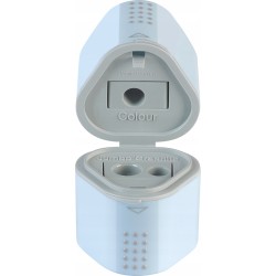 Outlet Faber Castell temperówka Grip 2001 Trio jumbo sky blue pojemnik