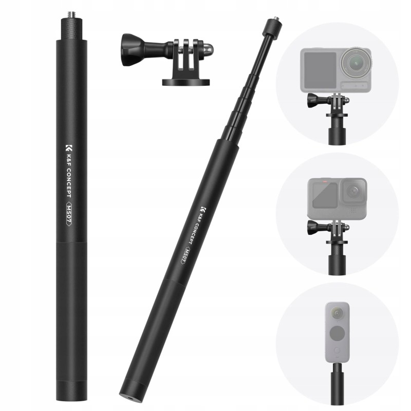 Outlet K&F CONCEPT MS07 Statyw Kij do selfie 153 cm do GoPro