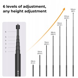 Outlet K&F CONCEPT MS07 Statyw Kij do selfie 153 cm do GoPro
