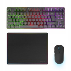 Outlet Mars Gaming Klawiatura TKL FRGB Rainbow + Mysz RGB + Podkładka