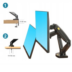 Outlet Uchwyt do dwóch monitorów Ergosolid F160B 17-27" gamingowych 18 kg