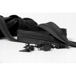 Outlet IPEA Zamek błyskawiczny 10m nylon + 22 metalowe suwaki 30mm czarny