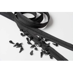 Outlet IPEA Zamek błyskawiczny 10m nylon + 22 metalowe suwaki 30mm czarny