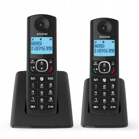 Outlet Alcatel F530 Duet telefon bezprzewodowy DECT głośnomówiący czarny