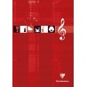 Outlet 6157C Zeszyt zszywany do muzyki A4 21x29,7 cm czerwony