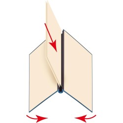 Outlet VELOFLEX 4944080 segregator A4 skórzany czarny, max. 150 arkuszy