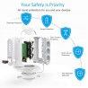 Outlet FDTEK listwa zasilająca 9 gniazd z wyłącznikiem i 4 portami USB