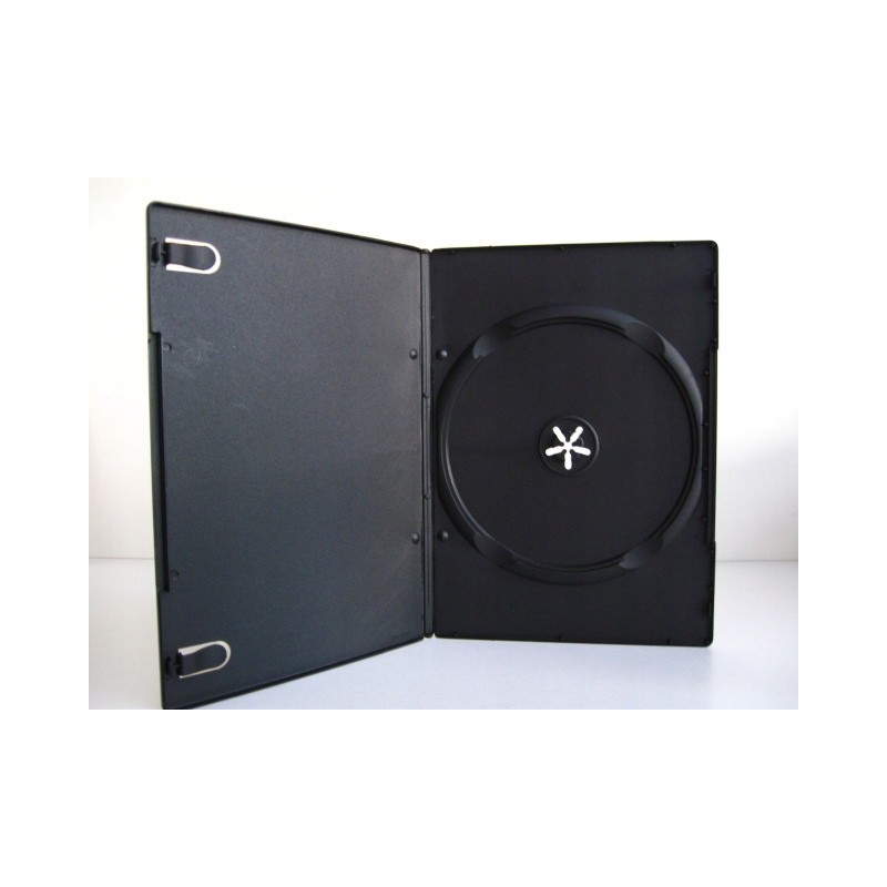 Outlet Pudełka DVD x1 na płyty 14 mm standard czarne 10 sztuk