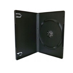 Outlet Pudełka DVD x1 na płyty 14 mm standard czarne 10 sztuk