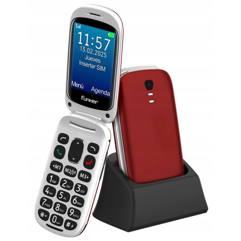 Outlet Funker E300 Max Audio 3 4G telefon komórkowy z klapką czerwony
