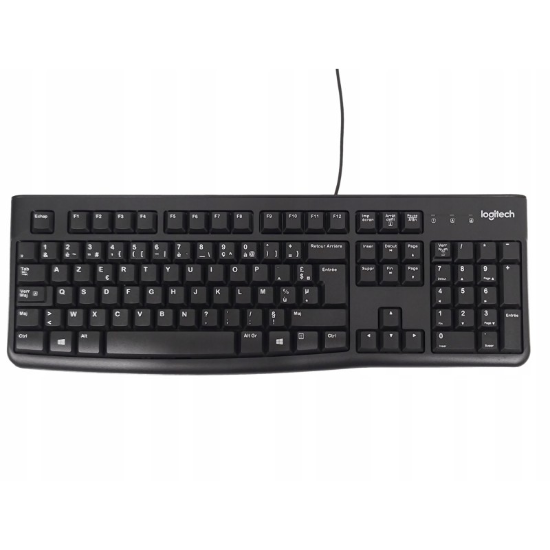 Outlet Klawiatura membranowa Logitech K120 Corded Keyboard AZERTY czarna