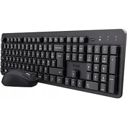 Outlet Bezprzewodowa klawiatura Trust Ymo II Silent układ AZERTY czarna