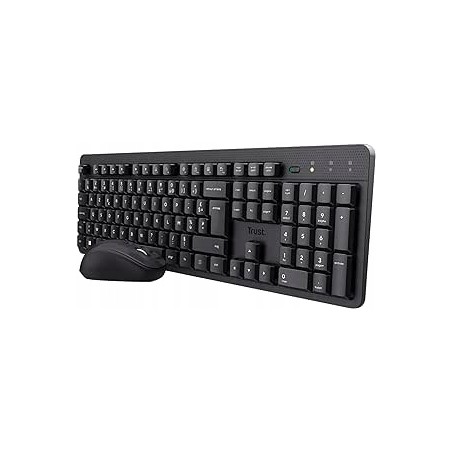 Outlet Bezprzewodowa klawiatura Trust Ymo II Silent układ AZERTY czarna