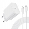 Outlet Ładowarka HOME 20W z kablem 1m USB-C, szybkie ładowanie, biała