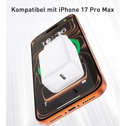 Outlet Ładowarka HOME 20W z kablem 1m USB-C, szybkie ładowanie, biała