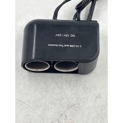 Outlet Rozdzielacz zapalniczki 12V/24V z 2x USB - adapter samochodowy
