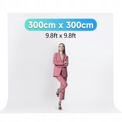 Outlet Tło fotograficzne JEBUTU 3x3m 1kg białe do produkcji wideo