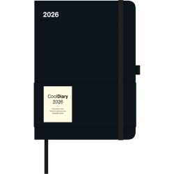 Outlet Kalendarz książkowy Neumann 2026 16x22 cm czarny z uchwytem na