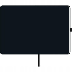 Outlet Kalendarz książkowy Neumann 2026 16x22 cm czarny z uchwytem na
