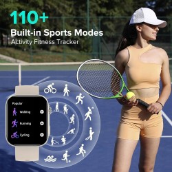 Outlet BRIBEJAT Smartwatch 2,0'' z funkcja rozmowy GPS krokomierzem beżowy