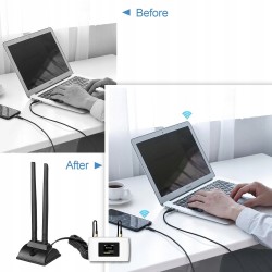 Outlet Bingfu Antena 4G LTE SMA TS9 6dBi z podstawą magnetyczną do routerów