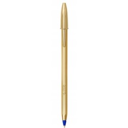 Outlet DŁUGOPIS BIC CRISTAL SHINE ZŁOTY 14 SZT NIEBIESKI