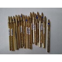 Outlet DŁUGOPIS BIC CRISTAL SHINE ZŁOTY 14 SZT NIEBIESKI