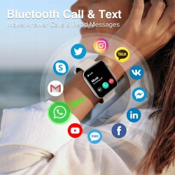 Outlet BRIBEJAT Smartwatch 2,01" z rozmowami, GPS, krokomierzem, beżowy