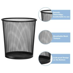Outlet Kosz na śmieci metalowy Leviatan 12 l czarny