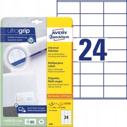 Outlet Avery Zweckform 3490 etykiet do nadruku Samoprzylepne etykiety do