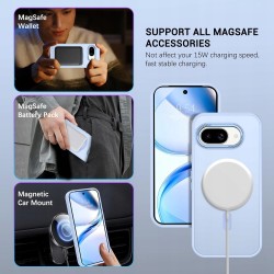 Outlet Etui magnetyczne GUAGUA do Google Pixel 9A 6,3" jasnoniebieskie
