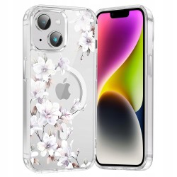 Outlet Magnetyczne etui przeźroczyste do iPhone 13/14 6,1" ze wzorem