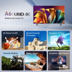 USZKODZONY Telewizor Hisense 43E6NT 43" LED 4K UHD AI HDR Dolby Smart HDMI