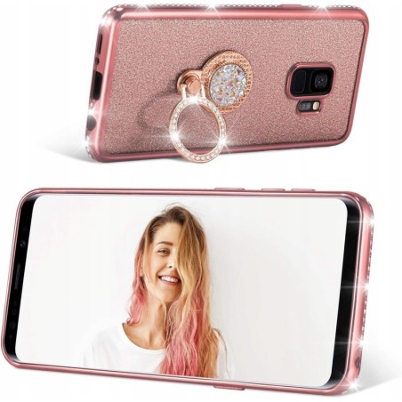 Etui do Samsung Galaxy S9 z brokatem w kształcie diamentu