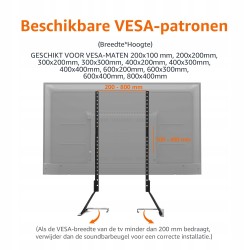 Outlet Stojak TV AmazonBasics 22-77" max 36 kg VESA 800x400mm czarny