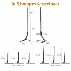 Outlet Stojak TV AmazonBasics 22-77" max 36 kg VESA 800x400mm czarny