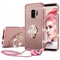 Etui do Samsung Galaxy S9 z brokatem w kształcie diamentu