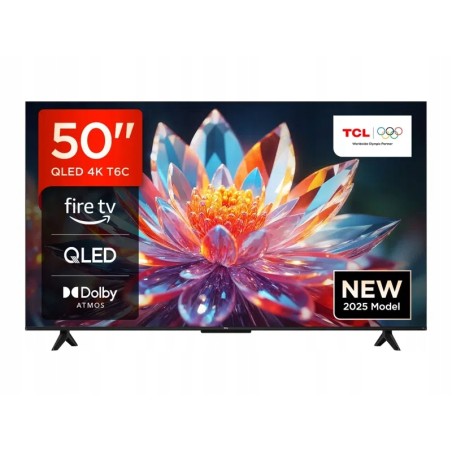Outlet Telewizor QLED TCL 50T6C-UK 50" 4K UHD Smart TV Dolby Vision czarny