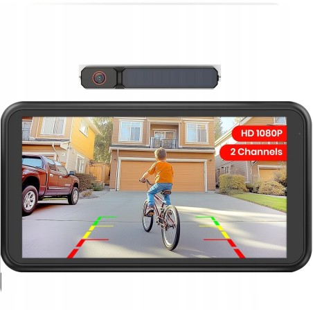Outlet Bezprzewodowa Kamera Cofania Solarna Monitor 5" 1080P IP69K do Auta