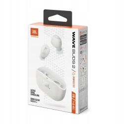 Outlet Słuchawki dokanałowe JBL Wave Buds 2 ANC wodoodporne biały