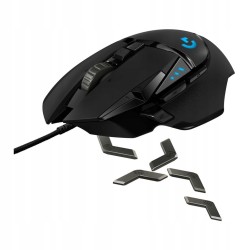 Outlet Myszka przewodowa gamingowa optyczna Logitech G502 HERO USB czarna