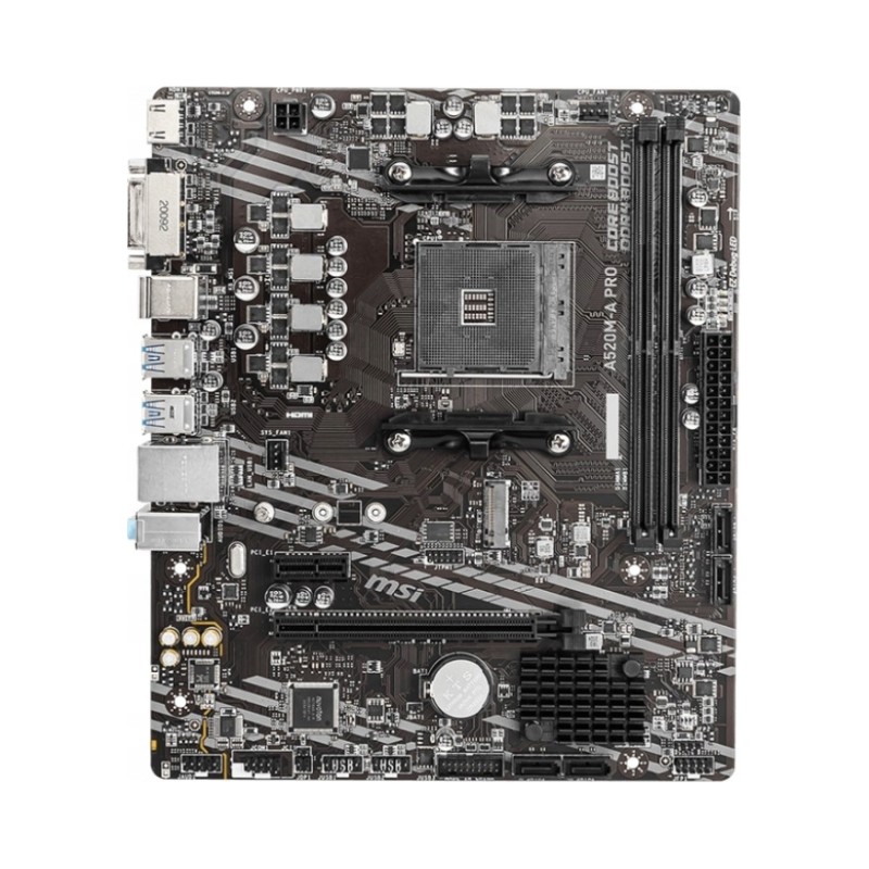 Outlet MSI płyta główna A520M-A PRO Socket AM4 2DDR4 DVI/HDMI USB 3.2 mATX