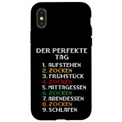 Outlet Etui na iPhone X/XS z zabawną sentencją - czarne