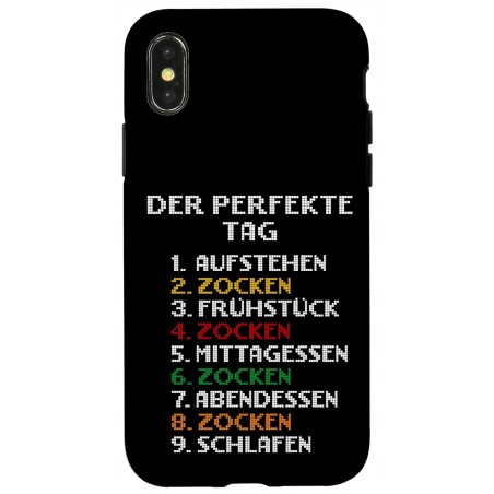 Outlet Etui na iPhone X/XS z zabawną sentencją - czarne
