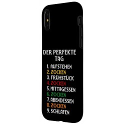 Outlet Etui na iPhone X/XS z zabawną sentencją - czarne