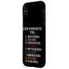 Outlet Etui na iPhone X/XS z zabawną sentencją - czarne