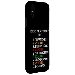 Outlet Etui na iPhone X/XS z zabawną sentencją - czarne