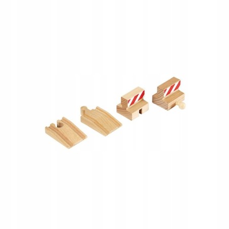 Outlet Brio Kolejka 4 Elementy Torów dla Dzieci Bufory 33385