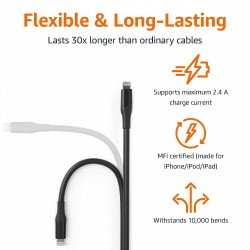 Outlet Amazon Basics Kabel ładujący USB A 3 m Czarny